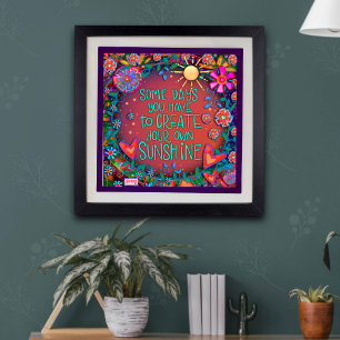 Poster Divertido Crie a sua citação sunshine Inspirivity