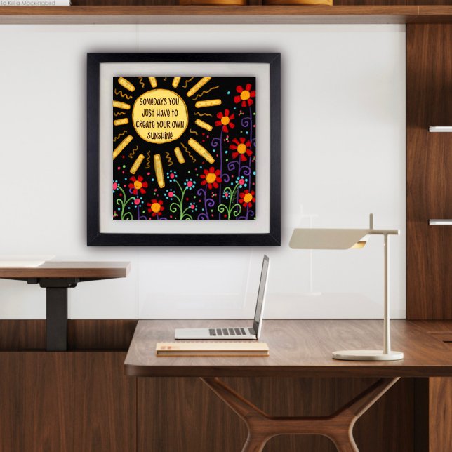 Poster Divertido "Crie seu próprio sol" sala de aula (Criador carregado)