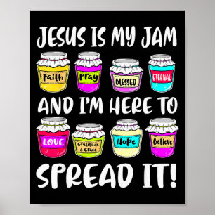 Poster Divertido Cristão Jesus é meu Jam Aqui para Espalh