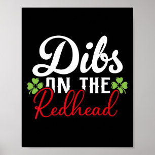 Poster Divertido Dia de São Patrício Irlandês Trevo Dibs