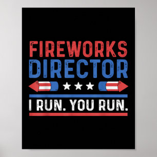 Poster Divertido Diretor de Fogos de Artifício do Quatro