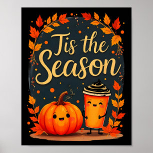 Poster Divertido É a Temporada Abobrinha Tempero de Abóbo