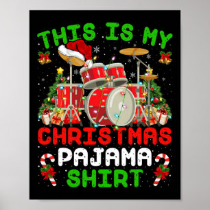 Poster Divertido Este É O Meu Natal Do Kit De Tambor Do P