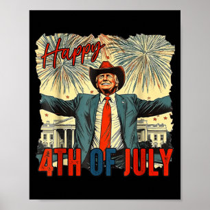 Poster Divertido Feliz 4 de Julho Dia da Independência