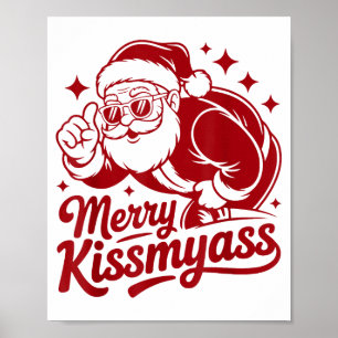 Poster Divertido Feliz Beijememinha Natal Divertido Papai