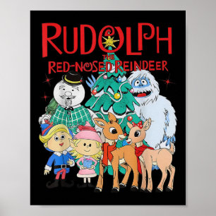 Poster Divertido Fofinho Rudolph O Renas De Nariz Vermelh