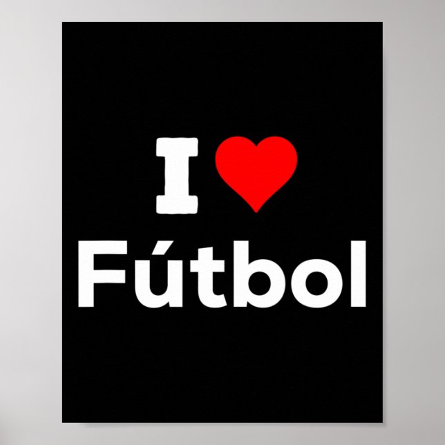 Poster Divertido Fofo Eu Amo Amor Futebol Esporte Futebol (Frente)