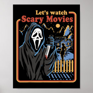 Poster Divertido Halloween Vamos Ver Filmes De Horror Fan
