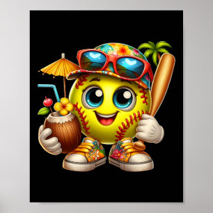 Poster Divertido Havaí Softll Ll Havaiano Tropical Verão 