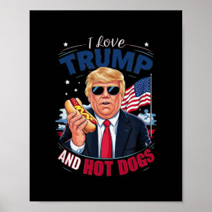 Poster Divertido Hilário Conservador Eu Amo Trump E Quent