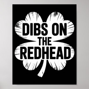 Poster Divertido irlandês dia de São Patrício trevo dibs 
