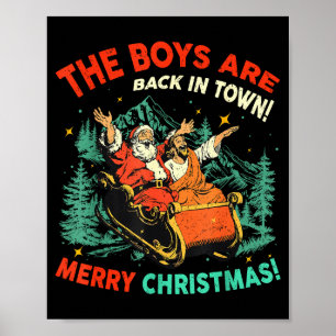 Poster Divertido Jesus Papai Noel Os Meninos Voltaram à C