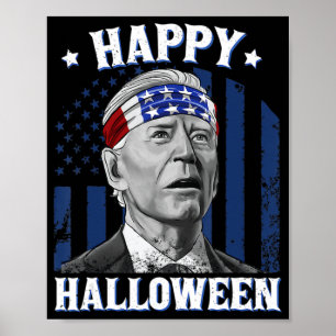 Poster Divertido Joe Biden Feliz Halloween Confundido Par