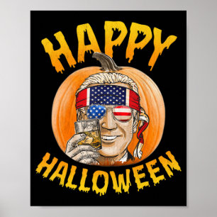Poster Divertido Joe Biden Pumpkin Feliz Dia das Bruxas C