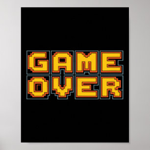 Poster Divertido Jogo de Vídeo Arcade Retro dos Anos 80 N
