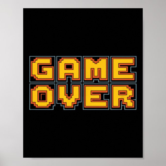 Poster Divertido Jogo de Vídeo Arcade Retro dos Anos 80 N (Frente)