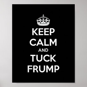 Poster Divertido Mantenha a Calma E Enfie o Rosto Anti Tr