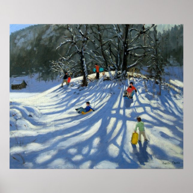 Póster Divertido na neve Morzine France (Frente)