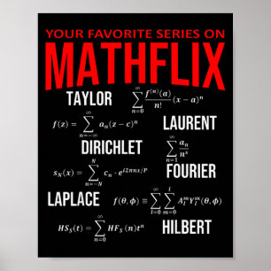 Poster Divertido Nerd Seu Série Favorito No Mathflix Mate