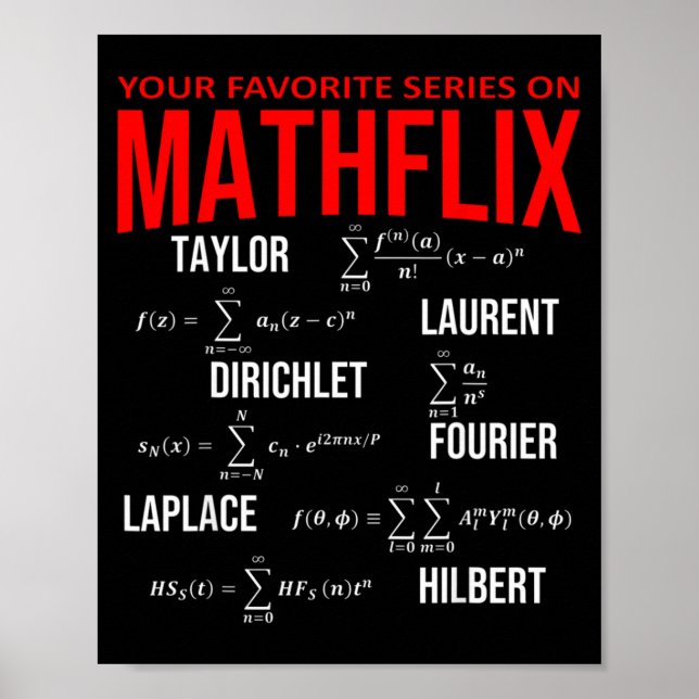 Poster Divertido Nerd Seu Série Favorito No Mathflix Mate (Frente)
