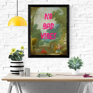 Póster Divertido Pop de Verão sem más vibrações Poster de