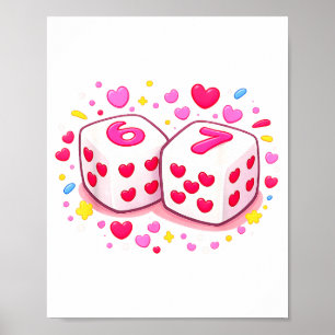 Poster Divertido Preppy 67 Dia dos Namorados Seis Sete Da