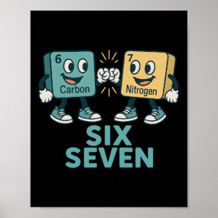 Poster Divertido Professor de Ciências 67 6 7 Carbono Nit