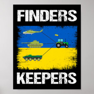 Poster Divertido Quem Acha Fica Fazendeiro Trator Tanque 