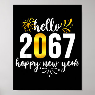 Poster Divertido Seis Sete 67 Meme Feliz Ano Novo 