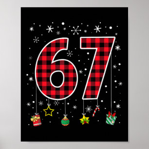 Poster Divertido Seis Sete 6 7 Meme 67 Natal Xadrez Verme