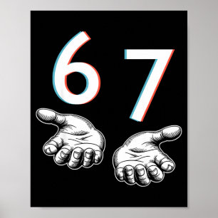 Poster Divertido Seis Sete 6 7 Meme Geração Alfa Gíria 6 