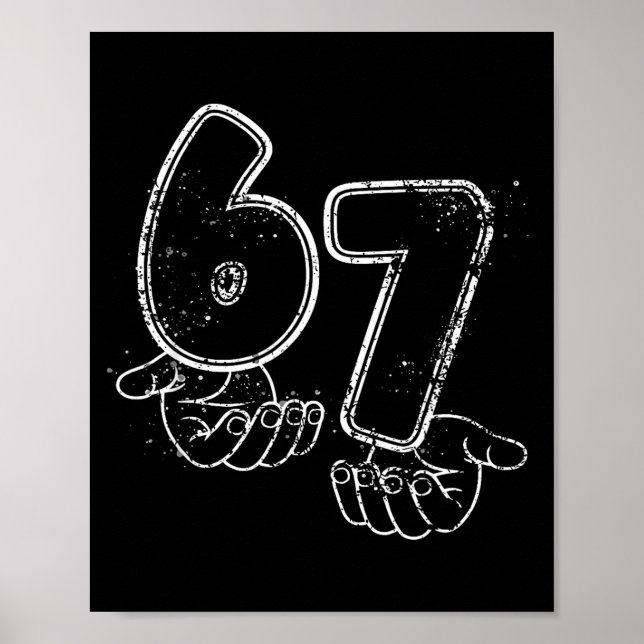 Poster Divertido Seis Sete 6 7 Meme Geração Alpha Gíria 6 (Frente)