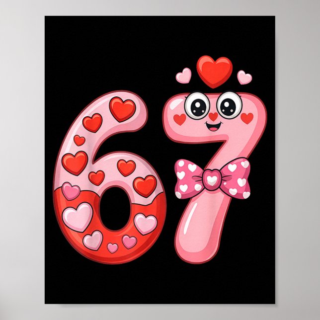 Poster Divertido Seis Sete 6 7 Meme Para Homens Mulheres  (Frente)