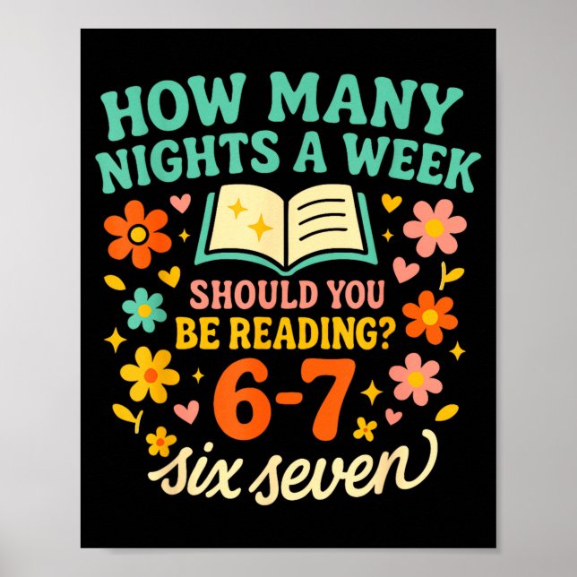 Poster Divertido Seis Sete 6 7 Meme Professor Design Para (Frente)