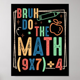 Poster Divertido Seis Sete Humor de Professor Bruh Faça a