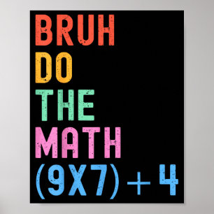 Poster Divertido Seis Sete Humor de Professor Bruh Faça a