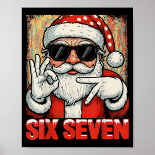 Poster Divertido Seis Sete Meme Natal Legal Frase Papai N