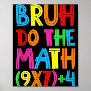 Poster Divertido Seis Sete Professor Aluno Bruh Faça a Co
