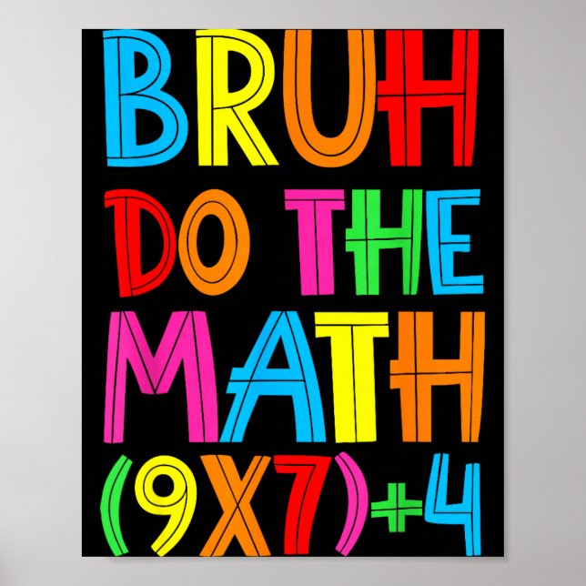 Poster Divertido Seis Sete Professor Aluno Bruh Faça a Co (Frente)