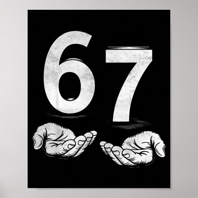 Poster Divertido Six Seven 6 7 Meme Geração Alpha Gíria 6 (Frente)