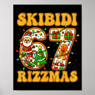 Poster Divertido Skibidi Rizzmas Bruh 67 Seis Sete 6 7 Me
