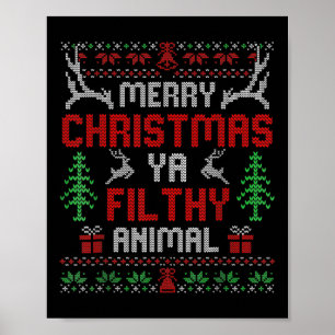 Poster Divertido Sozinho Em Filmes Domésticos Feliz Natal