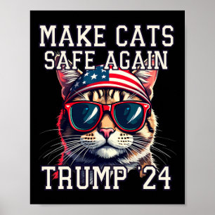 Poster Divertido Trump 24 Presidente Dete Meme Tornar Gat