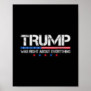 Poster Divertido Trump Bandeira Dos EUA Estava Certo Sobr