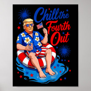 Poster Divertido Trump Esfriar O Quarto Fora
