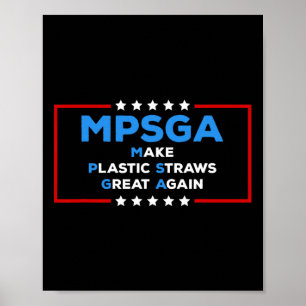 Poster Divertido Trump Faça Canudos de Plástico Grandes N