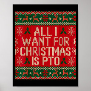 Poster Divertido Tudo Que Eu Quero Para O Natal É Pto Com