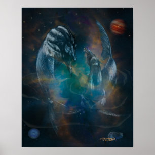 Póster Divertimento com peixes