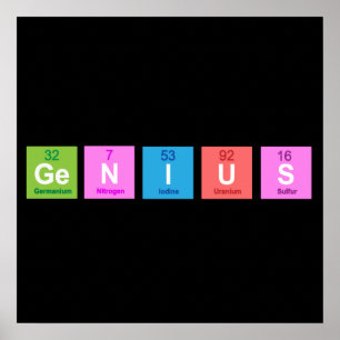 Póster Divertimento periódico em química de mesas