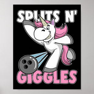 Poster Divide N' Giggles Unicorn Boliche Bowler